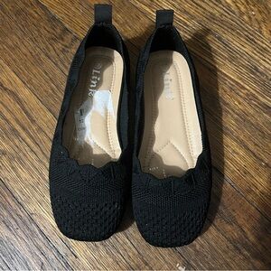 Links Girls size 12 black Woven round toe ballet